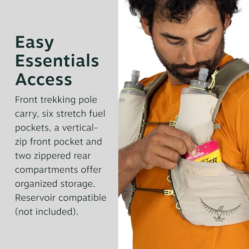 Men's Large Black Hydration Vest with Soft Flasks - Osprey Duro 6L