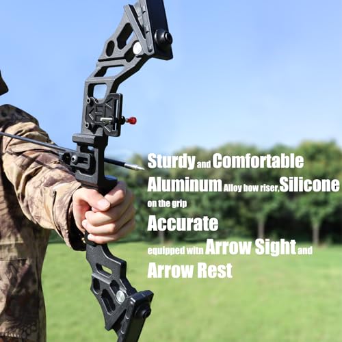 Recurve Bow and Arrow Set for Adults 50lb Takedown Hunting & Practice Kit
