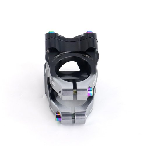 CYSKY 35mm MTB Stem 35mm Clamp Mountain Bike Stem for 35mm Handlebar Clamp 1-1/8 Steer Tube for Mountain, e-MTB, Downhill, Freeride, Gravel (Black & Titanium)