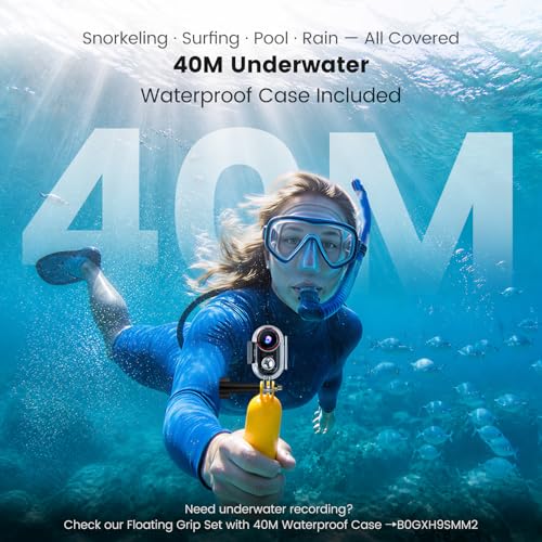 Mini 4K Body Camera with WiFi & Magnetic Mount - Black, Waterproof 20MP Vlogging Camera