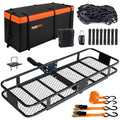 HubPax 16 Cu Ft Folding Hitch Cargo Carrier Basket 60 x 20 x 6 with Waterproof Bag