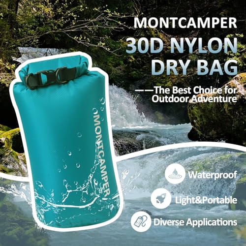 5L Waterproof Dry Bag - Turquoise Blue, Lightweight Roll Top Storage for Kayaking & Camping