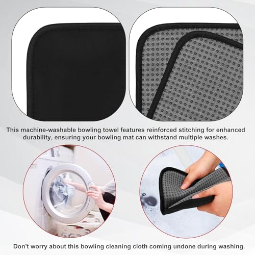 Bowling Ball Rotating Display Stand with Cleaning Cloth & Shammy Pad