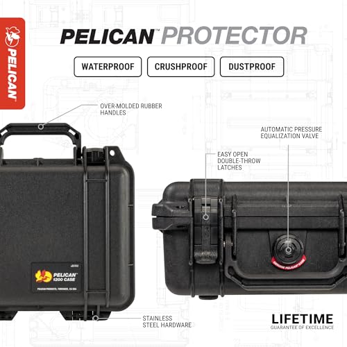 Pelican 1200 Waterproof Hard Case with Foam - OD Green, Single Variation