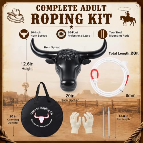 20-Inch Roping Dummy Set with Bag | Calf Roping Practice Kit for Beginners