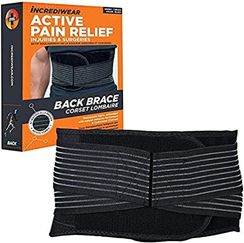 Incrediwear Back Brace - Medium Lumbar Support for Back Pain Relief & Recovery