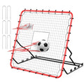 Red 4x4.5FT Baseball Rebounder Net with Adjustable Angles and Bungee Cords