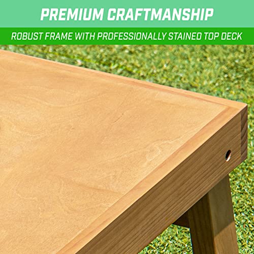 GoSports Premium 4x2 ft Regulation Cornhole Board Set - Light Brown, Complete Yard Game