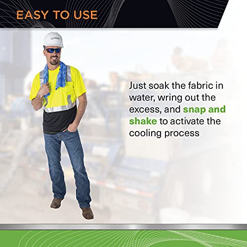 Cordova CT500 Coldsnap Cooling Towel Gray 33.5 x 13 Inches Super Absorbent