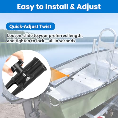 Telescoping Trolling Motor Extension Handle 24-40 Inch Adjustable Marine Control