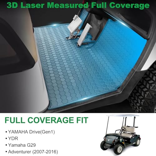 LEAPGOMAX Black Golf Cart Floor Mat for Yamaha G29 Drive & Adventurer 2007-2016