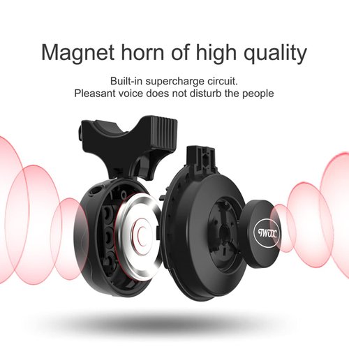 BSSOK Electric Bike Horn, 100-120DB Upgrade Adjustable Volume, Electronic Bicycle Bell Loud, 4 Sound Modes Rechargeable Waterproof Bike Bells for Adults.
