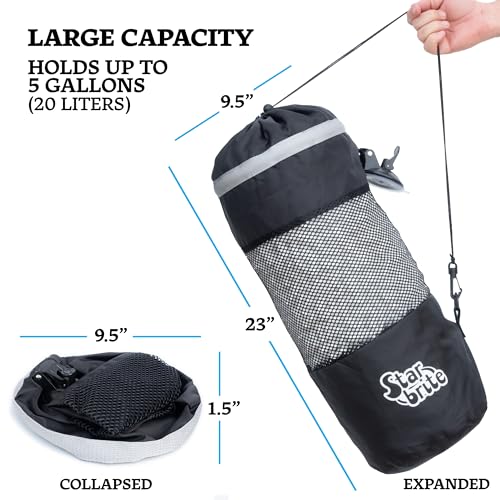 Mesh Trash Bag with Locking Suction Cup and Litter Guard for Outdoor Use - 1 Unit