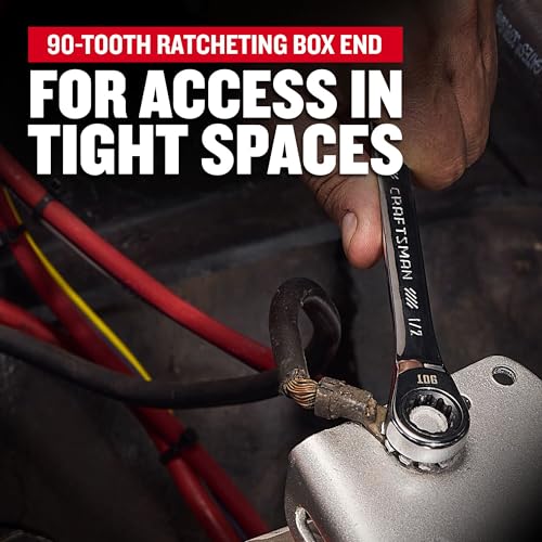 CRAFTSMAN 20-Piece Ratchet Wrench Set with Case, 90-Tooth, SAE & Metric