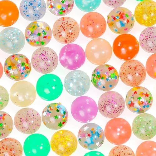 Colorful Small Bouncy Balls Set - 100 Pieces with Gift Box for Party Favors