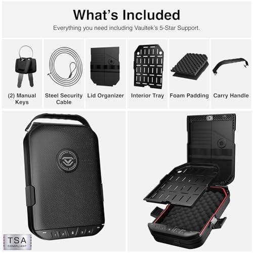 Lockable Weatherproof Gun Safe Case with Built-In Lock & TSA Approval