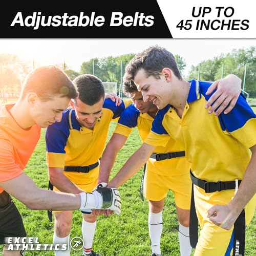 Flag Football Set with 14 Belts and 28 Flags - Black & White