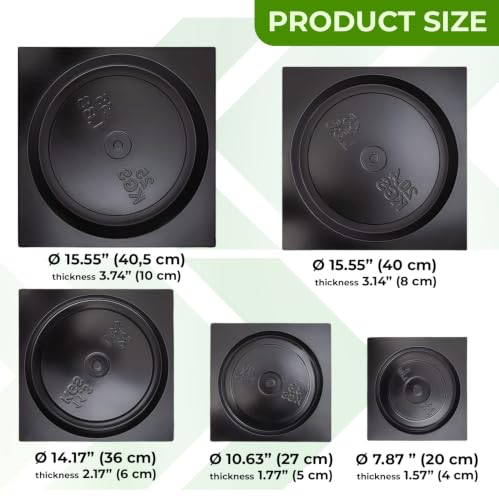 DIY Concrete Weight Plate Mold Set - Reusable 5-Piece ABS Plastic for Home Gym & Garden