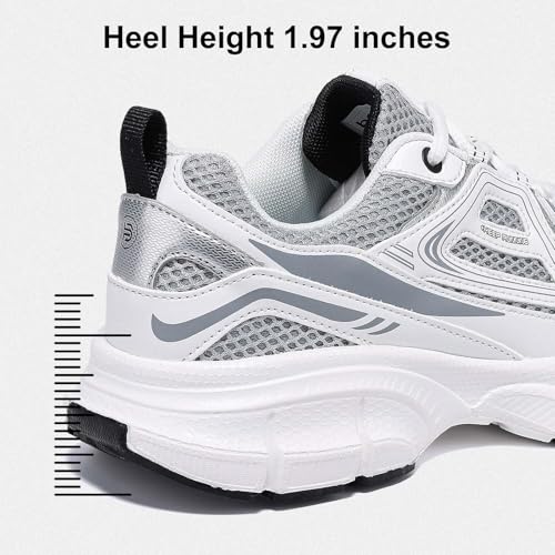 Women's Chunky Fashion Sneakers Gym Workout Tennis Shoes - Grey 9