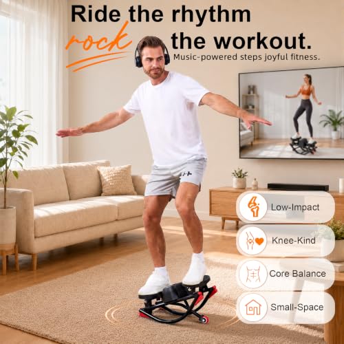 U-Track Low-Impact Exercise Stepper with Resistance Bands & Massage Pedals