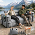 Everfire Nebula Gray Portable Inflatable Couch with Built-in Pump, 3-Seater Camping Sofa