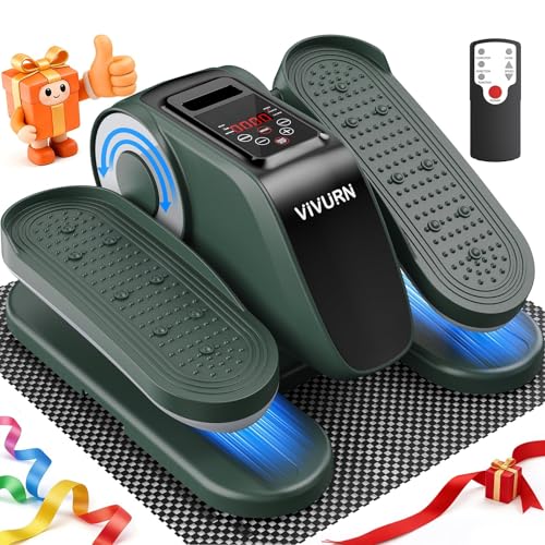 VIVURN Green Under Desk Elliptical Pedal Exerciser 12 Speeds for Seniors