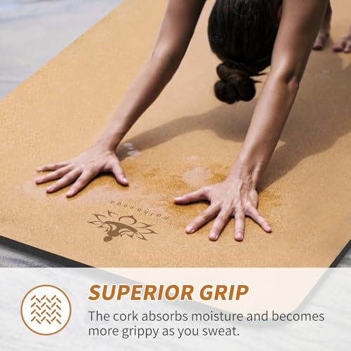 Extra Large 6'x4' Cork Yoga Mat - 1/2 Inch Thick Non-slip Exercise & Pilates Mat