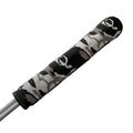 Grey Camo Golf Alignment Stick Cover - Synthetic Leather Holder for 2 Sticks