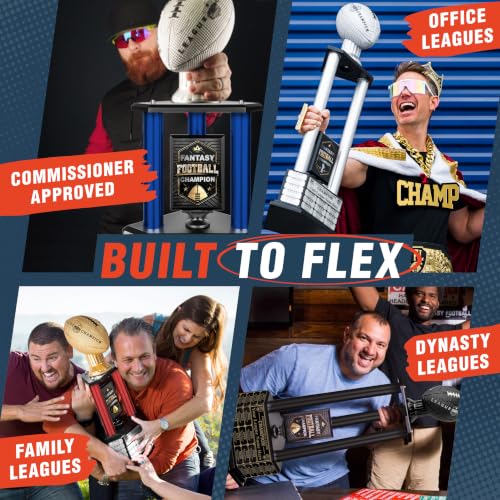 Silver 26 Inch Perpetual Fantasy Football Trophy - TrophySmack 19-Year Champion Award