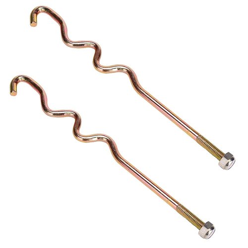 10L0L Golf Cart Battery Hold Down Plate fit for Golf Cart Club Car Precedent (2008.5-up) Replacement Part 103374801 103357701 - with 2pcs Battery Bolt S Type Rod