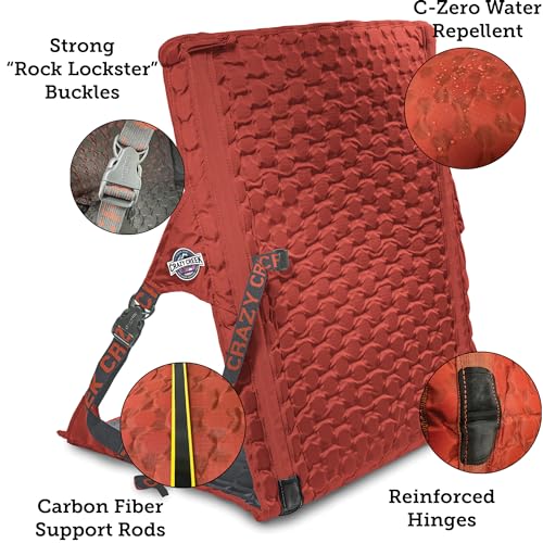 Crazy Creek HEX 2.0 LongBack Camping & Stadium Chair Copper/Slate - Extra Wide & Supportive