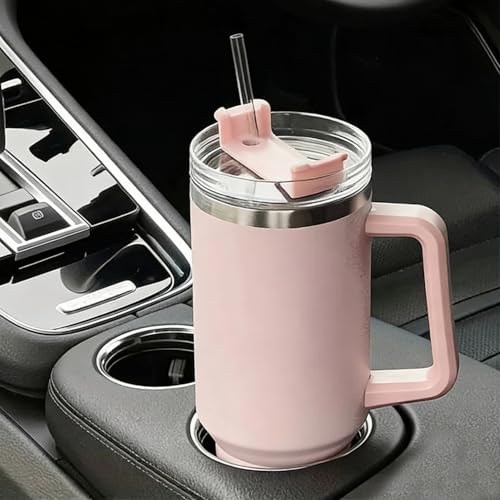 BOHLJRUI 2 Pack Black Spill Proof 40 oz Tumbler Lid Replacement for Stanley