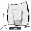 7x7ft Baseball Net with Adjustable Batting Tee, Practice Balls & Carry Bag