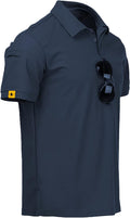 V VALANCH Men's Moisture-Wicking Golf Polo Shirt - Short Sleeve Athletic Collared Tee