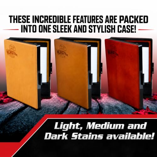 Monster Wooden Deluxe DND RPG Stat Tracker Case - Light Finish