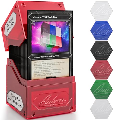 Quiver Time 100+ Nexus Red MTG Commander Deck Box - Modular Card Storage