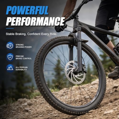 160mm Bike Disc Brake Rotor with 6 Bolts - 1PC, Stainless Steel, Lightweight