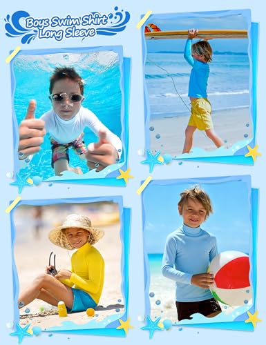 Roadbox Boys Toddler UPF 50+ White Long Sleeve Rash Guard Swim Shirt Medium