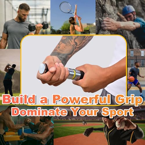 Coniflor Adjustable Hand & Forearm Grip Strength Trainer - Portable Metal Wrist Roller for Home Gym
