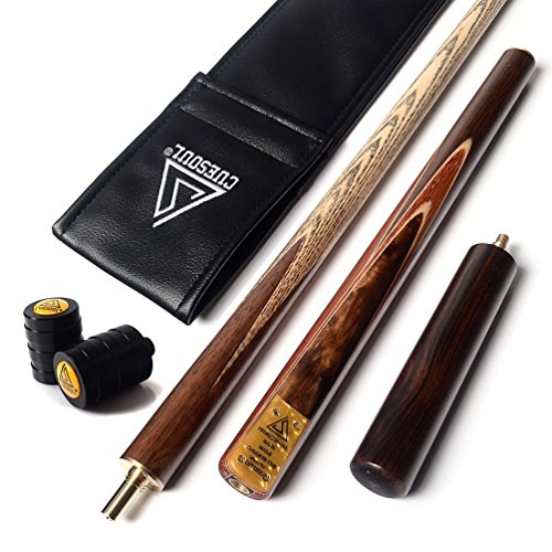 CUESOUL 3/4 Jointed Snooker Cue 57 Inch with Extension & Leatherette Bag - Variation 303