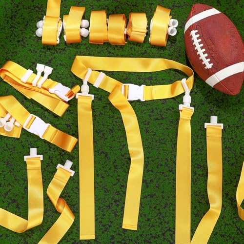 Peryiter Player Flag Football Belt Yellow 24 - Adjustable Flag Football Gear