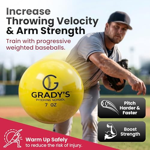 Weighted Velocity Training Balls Set for Pitching & Arm Strength - Flats Variation | 6 Balls + Carrying Case