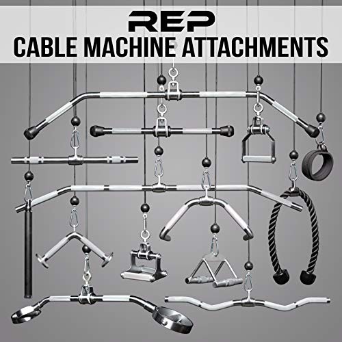 REP Fitness Straight Bar Pro Style for Lat Pulldown & Cable Machine Attachments