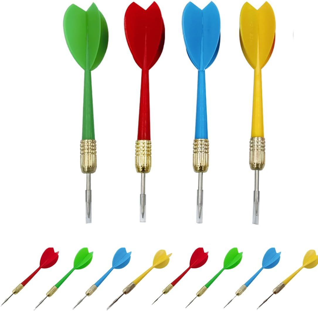 Skiennix 16-Piece Steel Tip Dart Set - Multicolor Darts for Enhanced Precision and Fun