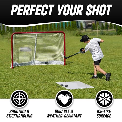 Hockey Shooting Pad 24x48 Inch Synthetic Ice Board for Stickhandling & Shooting