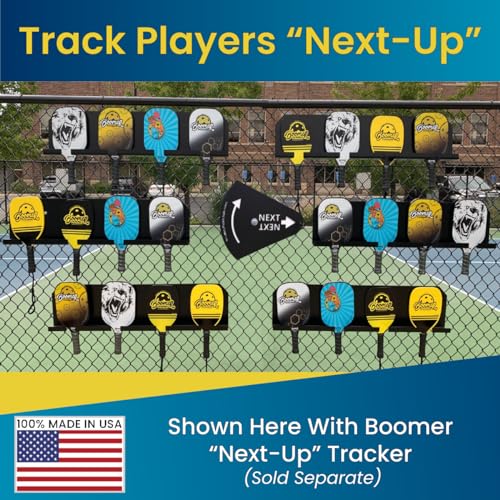 Pickleball Paddle Rack - Holds 4 or 8 Paddles, Heavy-Duty Steel with Weatherproof Coating - Variation 1