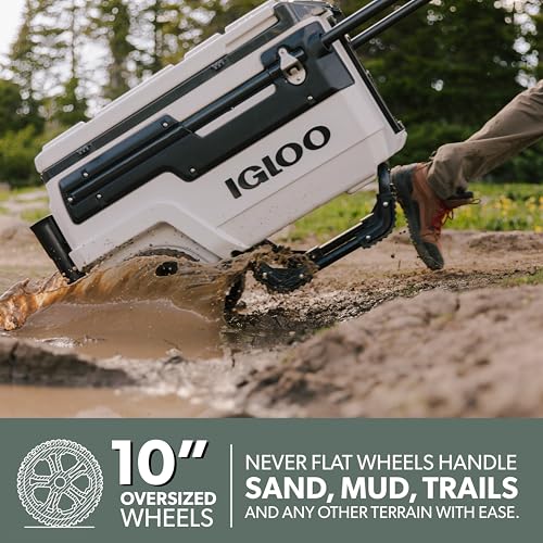 Igloo Trailmate Journey 70Qt Wheeled Cooler - Carbonite Insulated Ice Chest