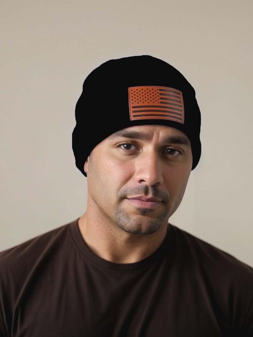 American Flag Beanie Hat Cap Black for Men Women Valentines Gifts USA Tactical Police Army Military Gear Hat Patriots Republican Beanie Gifts