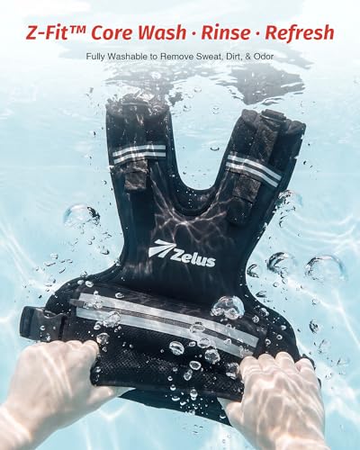 ZELUS Adjustable Weighted Vest 8-14 lb Black for Men & Women