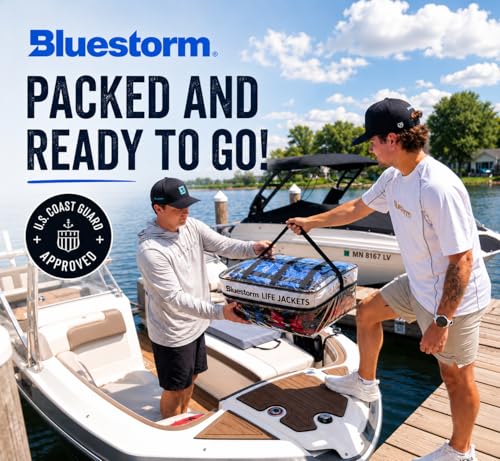 Adult Universal Life Jacket - Red & Cobalt Blue 4 Pack, USCG Approved Type 3